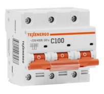 Автоматический выключатель Texenergo ВА 47100 3п 100А 10кА характеристика С TAM310C0100-1