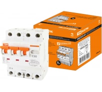 Автоматический выключатель дифференциального тока TDM 63S 4P3P+N C50 100мА 6кА тип АС SQ0202-0048