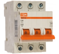Автоматический выключатель TDM ВА47-63 3Р 40А SQ0218-0023