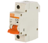 Автоматический выключатель TDM ВА47-100 1Р 25А 10кА С SQ0207-0048