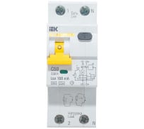 Автоматический выключатель дифференциального тока 1п+N C 50A 100mA тип A 6kA IEK АВДТ-32 MAD22-5-050-C-100 161556