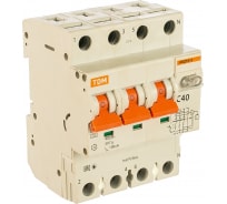 Автоматический выключатель дифференциального тока селективного типа TDM АВДТ 63S 4P C40 100мА SQ0202-0046