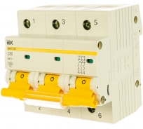 Автоматический модульный выключатель IEK 3п C 80А ВА 47-100 10кА ИЭК MVA40-3-080-C