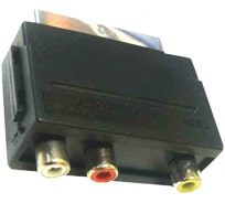 Переходник SCART вилка - 3xRCA розетка, видео+стерео-аудио Belsis BL1002
