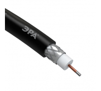 Коаксиальный кабель ЭРА RG6U, 75 Ом, CCS/, PE, цвет черный Б0044601