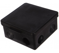 Распаячная коробка EKF КМР-030-014 с крышкой 8 мембранных вводов, IP54, чёрная SQplc-kmr-030-014-b
