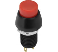 Выключатель-кнопка duwi красная 2 контакта, 250В, 3А, ВКЛ-ВЫКЛ PBS-11А, 26855 0