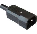 Электрическая кабельная вилка LANMASTER IEC 60320, C14, 10A, 250V, разборная, черная LAN-IEC-320-C14