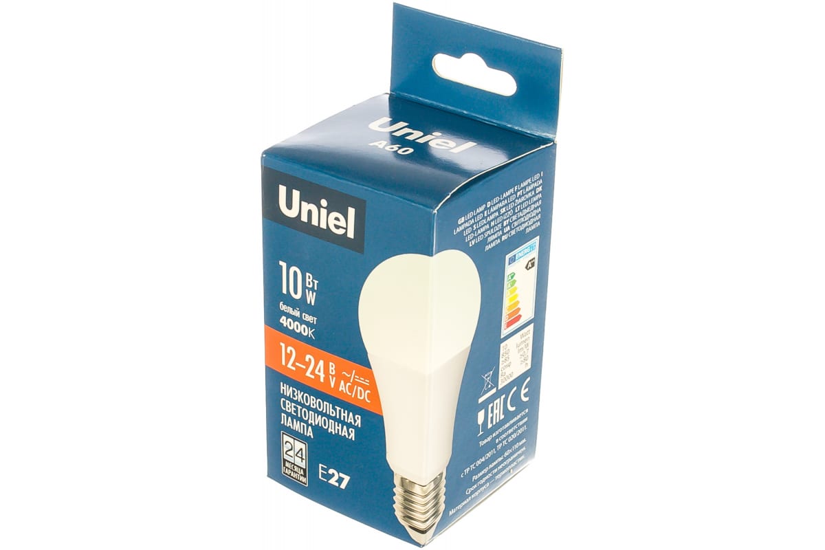 Светодиодная лампа Uniel LED-A60-10W/NW/E27/FR/12-24V PLO55WH UL-00002381