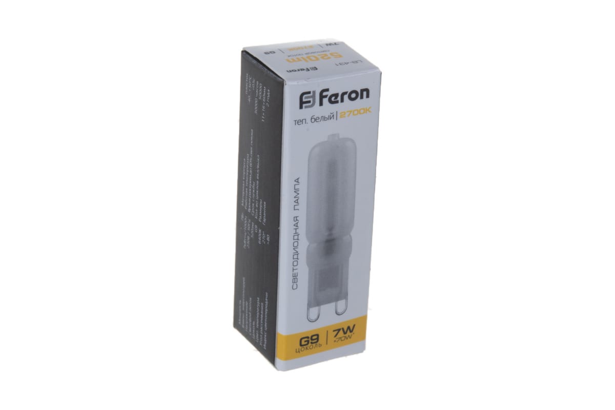 Светодиодная лампа FERON 7W 230V G9 2700K LB-431 25755
