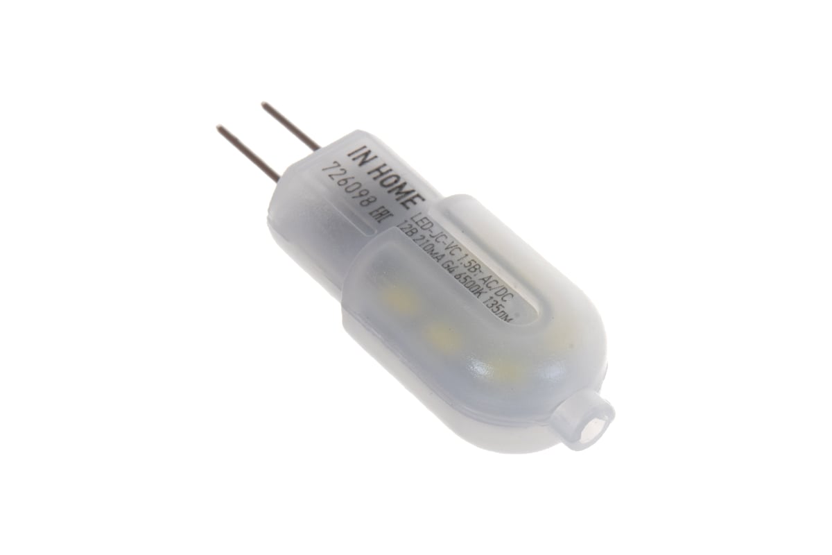 Светодиодная лампа IN HOME LED-JC-VC 1.5Вт 12В G4 6500К 135Лм 4690612019765