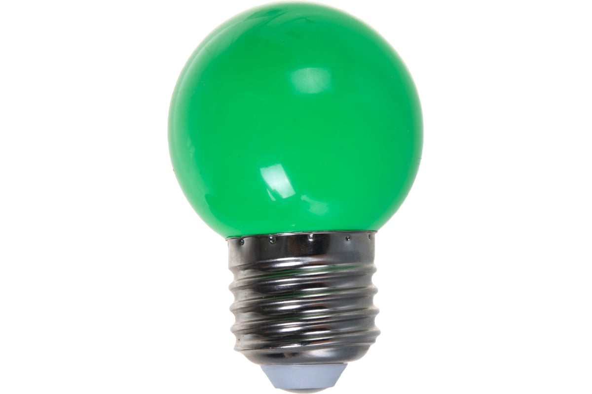 Декоративная светодиодная лампа Volpe LED-G45-1W/GREEN/E27/FR/С UL-00005648