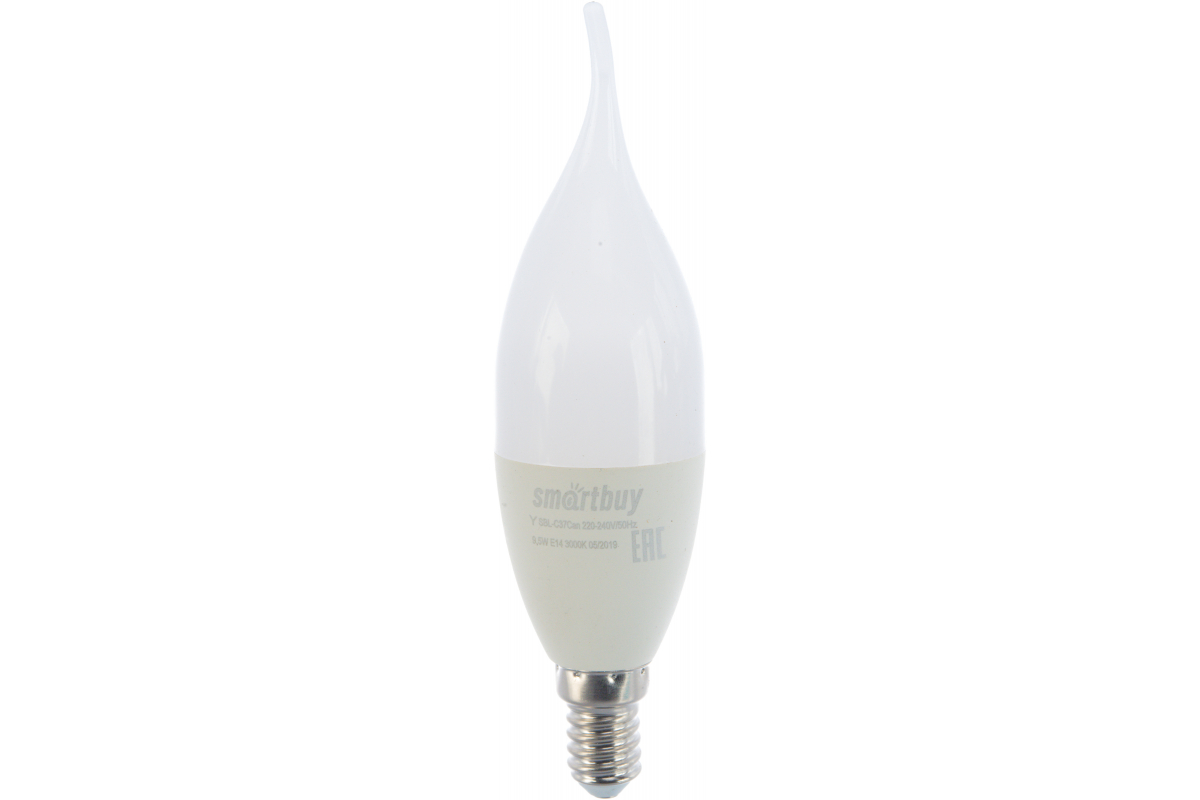 Светодиодная лампа Smartbuy LED свеча на ветру матовая C37-95W/3000/E14 SBL-C37Can-9_5-30K-E14