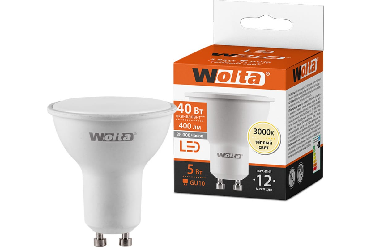 Лампа Wolta LED 25YPAR16-230-5GU10