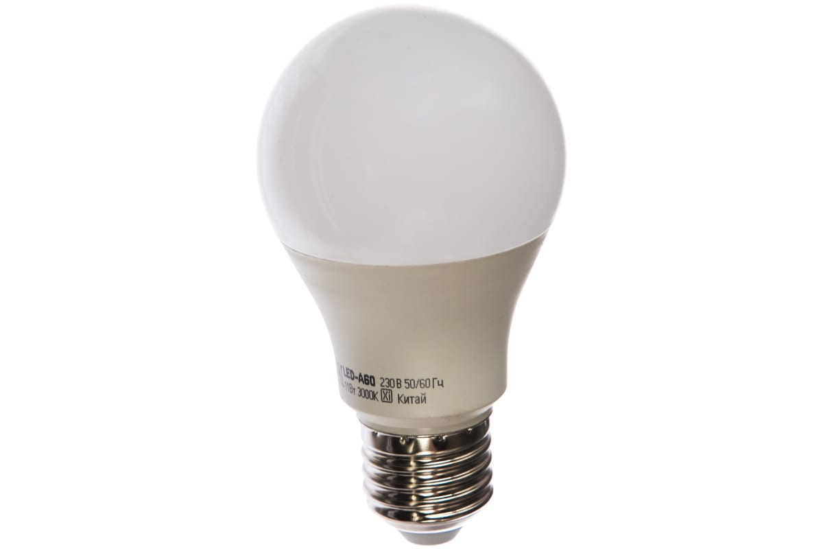 Лампа IEK LED A60 шар 11 Вт 230 В 3000К E27 LLE-A60-11-230-30-E27