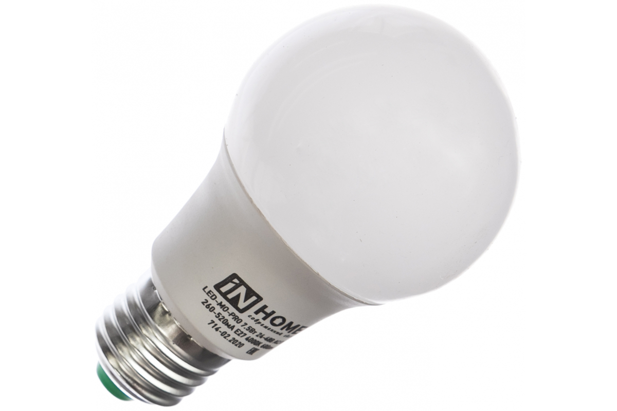 Светодиодная низковольтная лампа IN HOME LED-MO-PRO 75Вт 24-48В Е27 4000К 600Лм 4690612031521