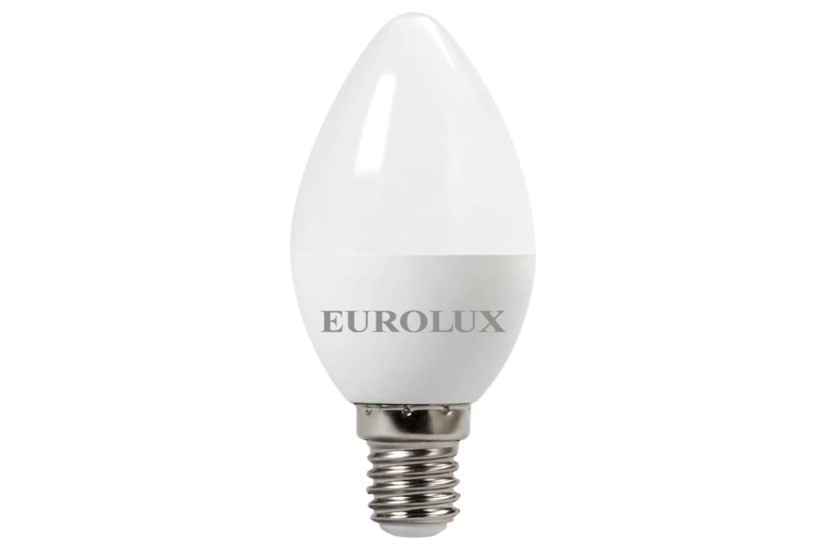 Светодиодная лампа Eurolux LL-E-C37-6W-230-4K-E14/свеча 6Вт нейтральный Е14 76/2/4