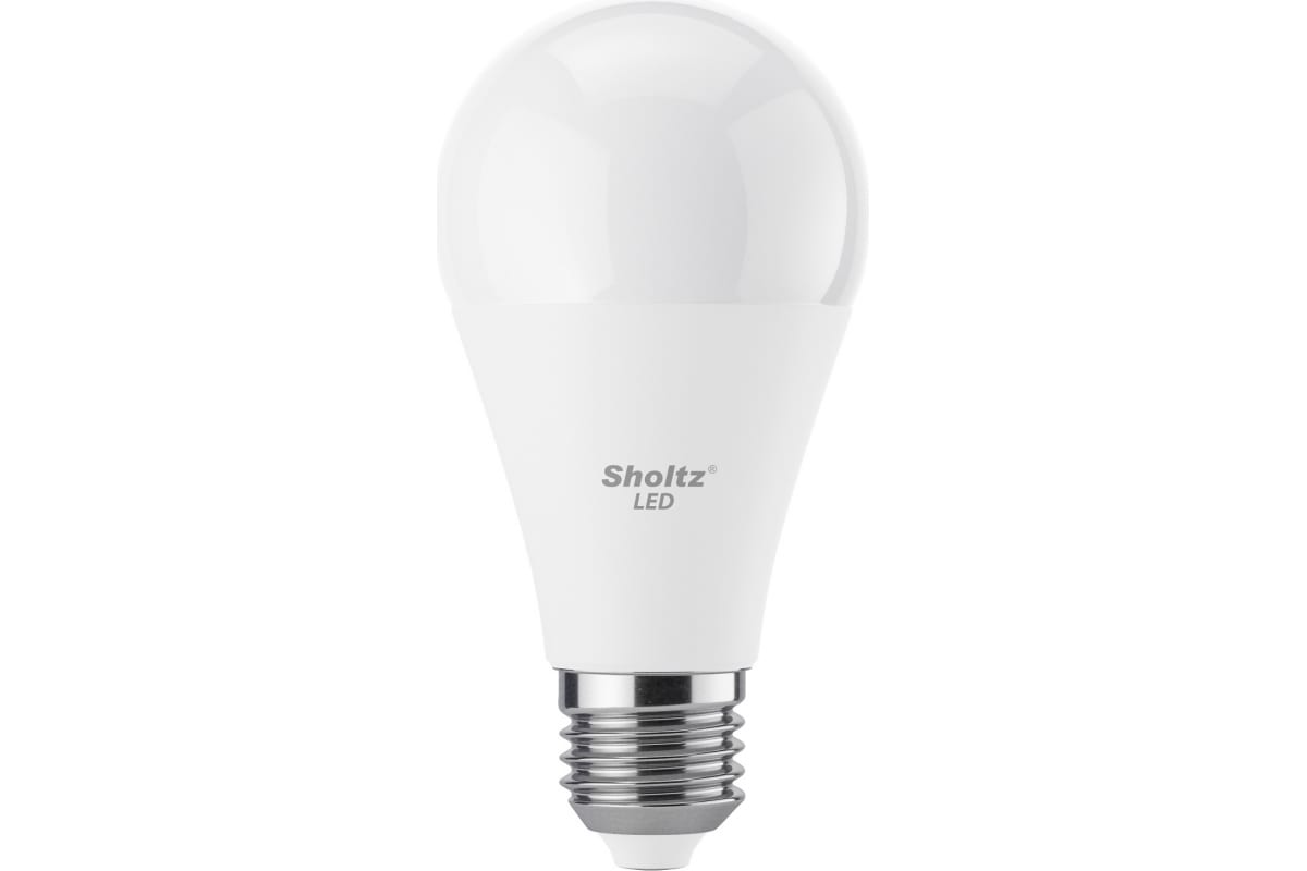 Светодиодная лампа Sholtz груша 16Вт E27 4200К А60 175-265В пластик LEB3071