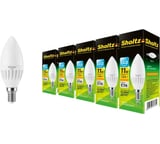 Комплект из 5 светодиодных ламп Sholtz свеча 11Вт E14 2700К C37 220-240В керамика + пластик LEC3173P