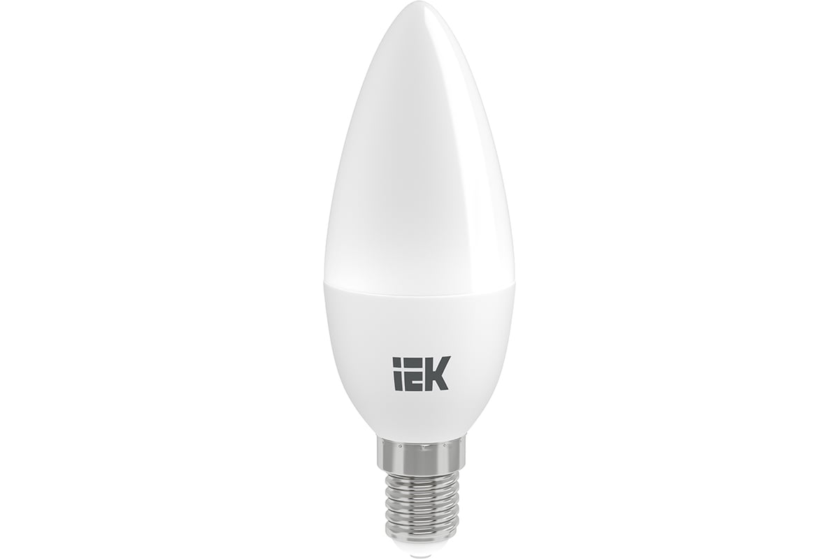 Лампа IEK LED C35 свеча 5вт 230В 4000К E14 LLE-C35-5-230-40-E14