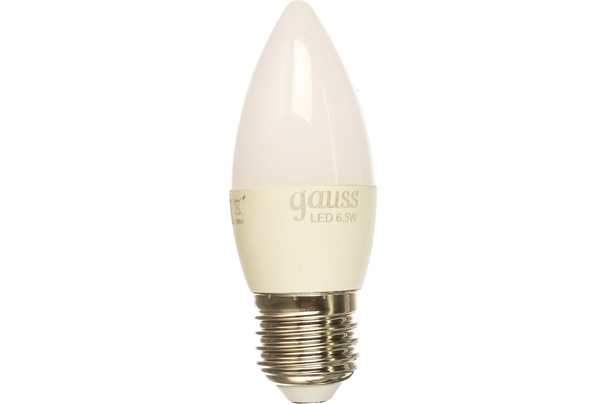 Светодиодная лампа LED E27 6.5W 4100К Gauss Candle 103102207