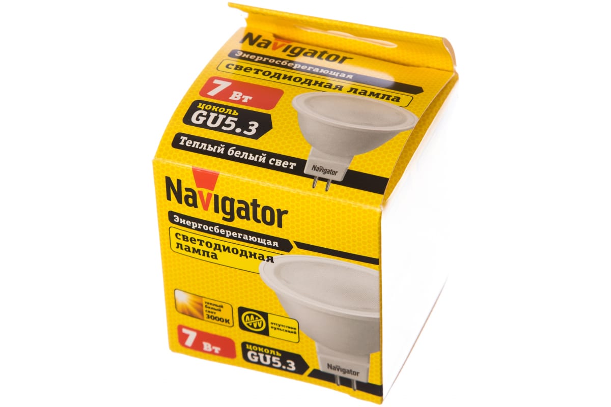 Светодиодная лампа Navigator 94 244 NLL-MR16-7-230-3K-GU5.3 4607136942448 286589