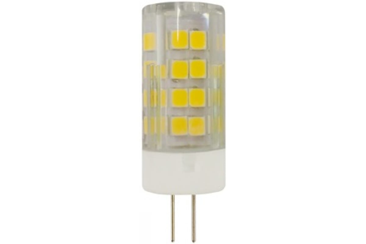 Светодиодная лампа ЭРА LED smd JC-5w-220V-corn ceramics-827-G4 Б0027857