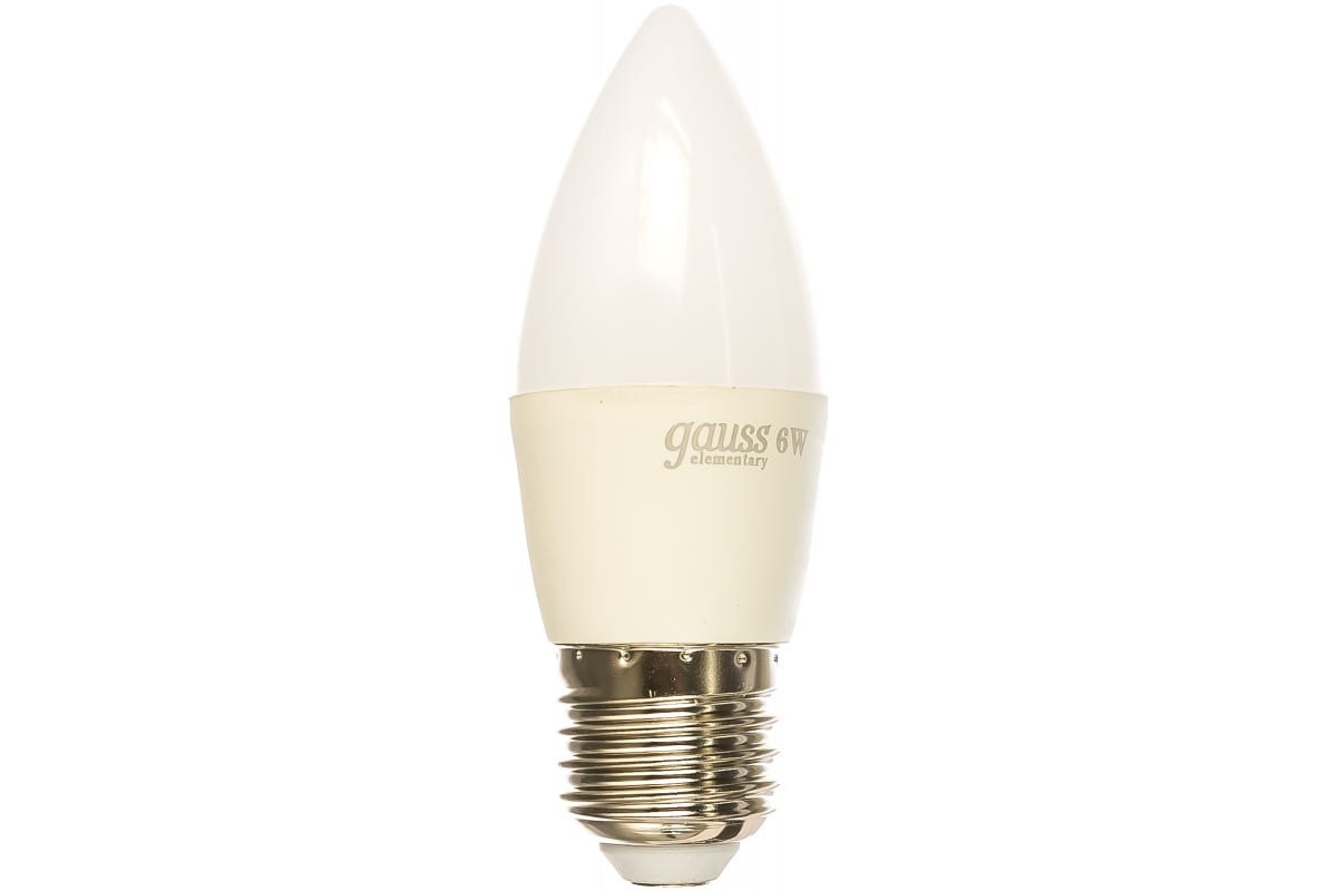 Лампа LED Candle 6W E27 4100K Gauss Elementary 33226