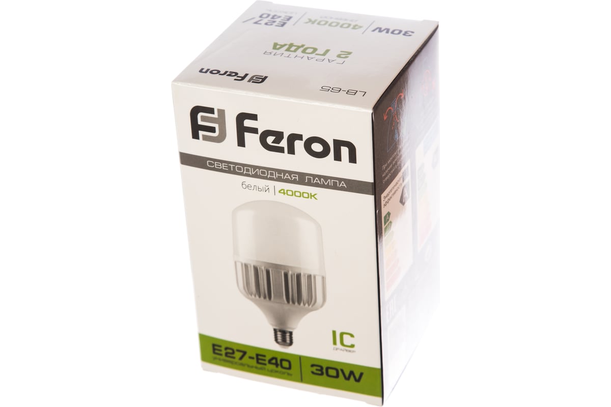 Светодиодная лампа 30W 230V E27 4000K Feron LB-65 25818