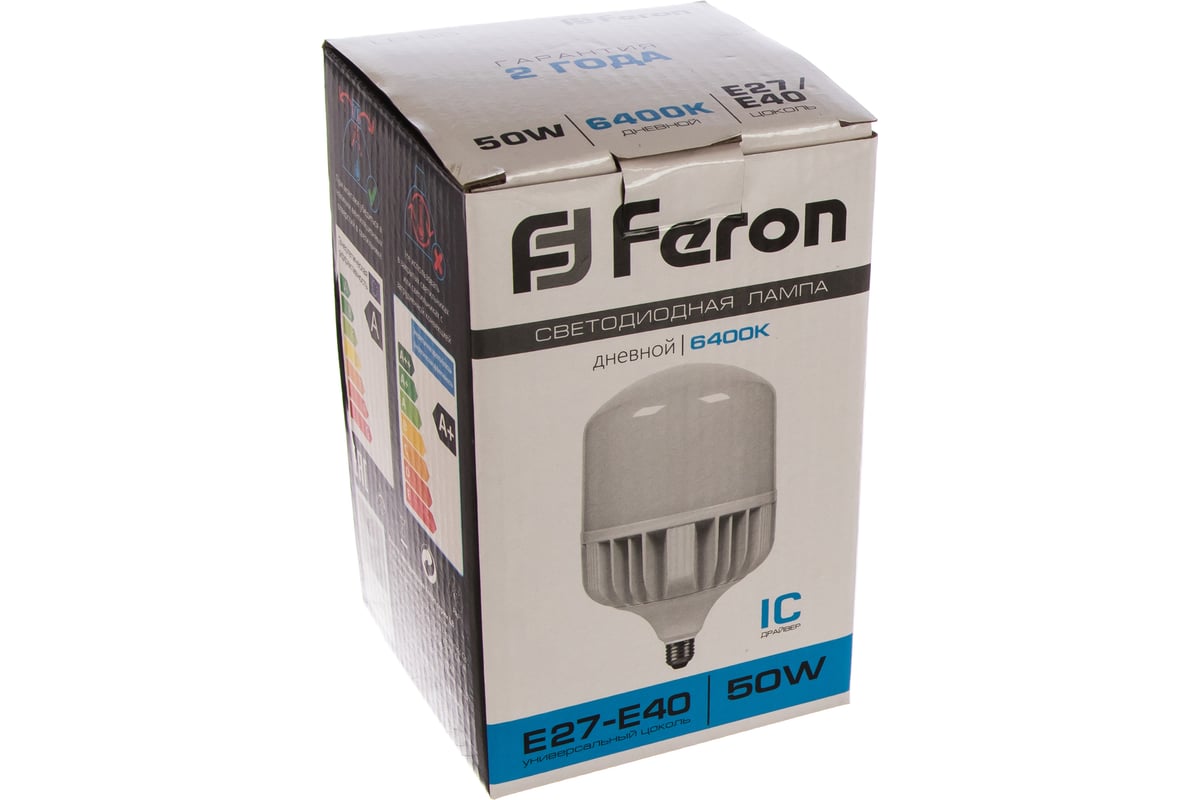 Светодиодная лампа 50W 230V E40 6400K Feron LB-65 25539