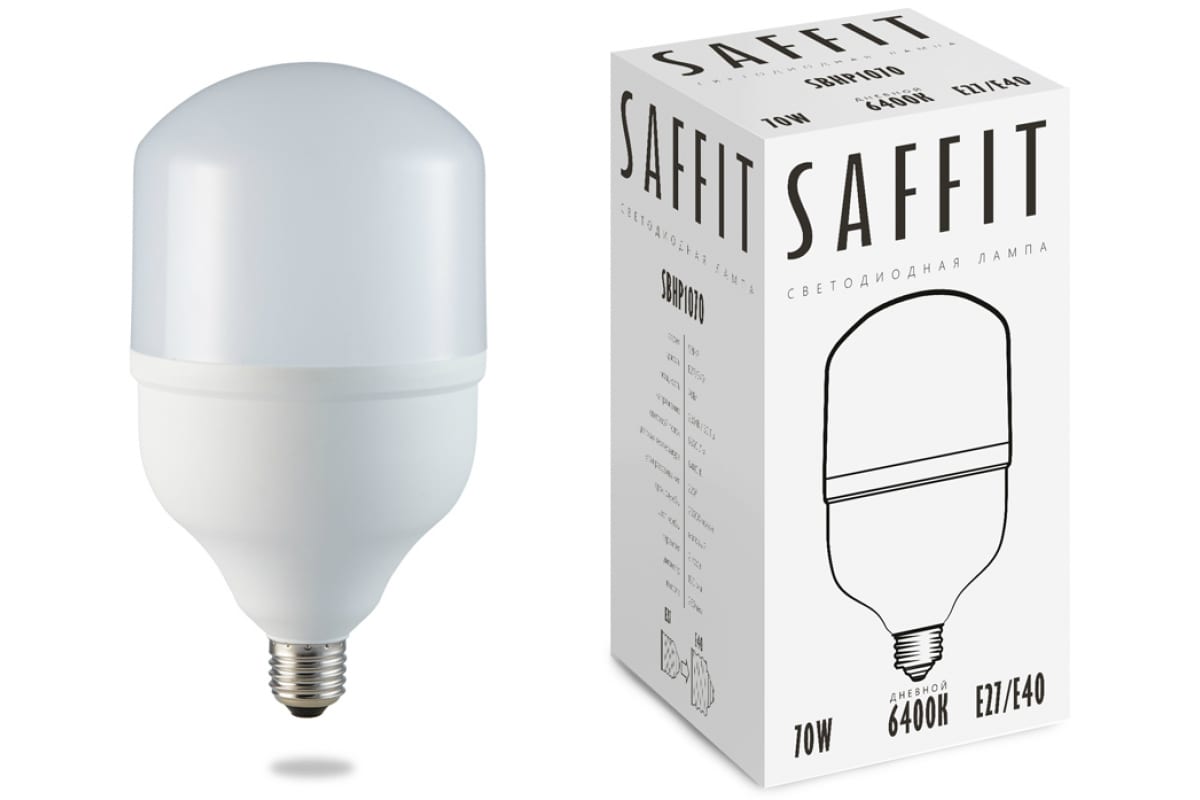 Светодиодная лампа SAFFIT SBHP1070 70W 230V E27-E40 6400K 55099