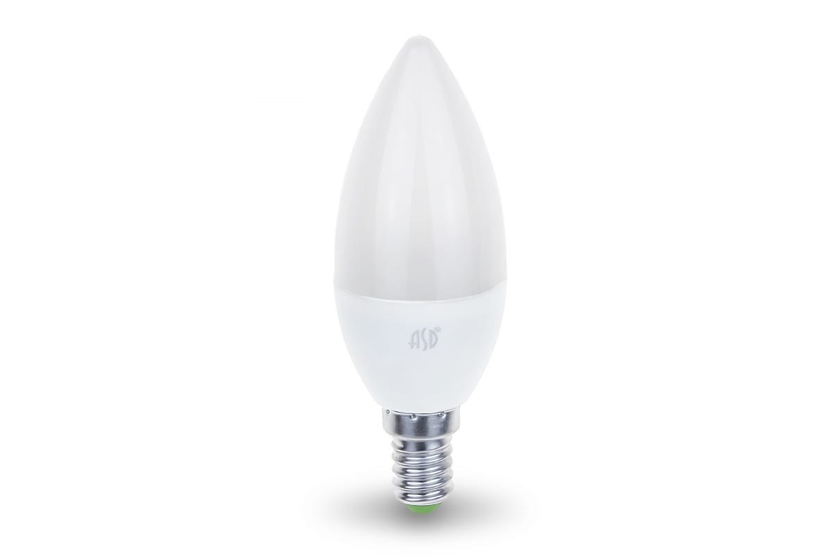 Светодиодная лампа ASD LED-СВЕЧА-standard 5Вт 230В Е14 3000К 450Лм 4690612002200