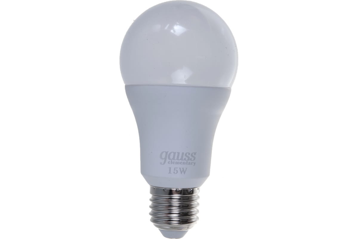 Лампа Gauss LED Elementary A60 15W E27 1480lm 6500K 23235