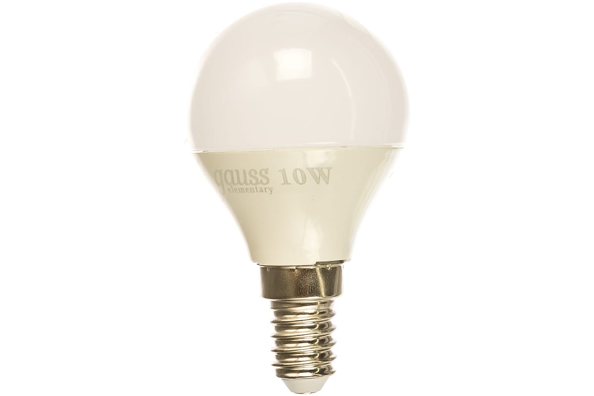 Лампа Gauss LED Elementary Шар 10W E14 880lm 3000K 53110