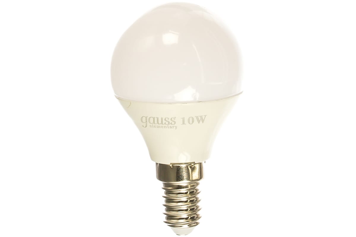 Лампа Gauss LED Elementary Globe 10W E14 4100K 1/10/100 SQ53120