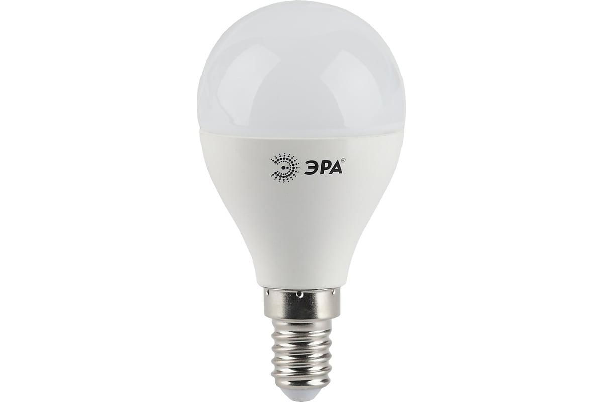 Светодиодная лампа ЭРА LED P45-5W-827-E14 диод шар тепл Б0028485