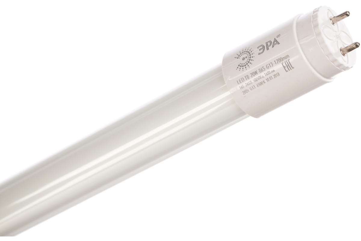 Светодиодная лампа ЭРА LED T8-20W-865-G13-1200mm трубка стеклянная холодный Б0033005