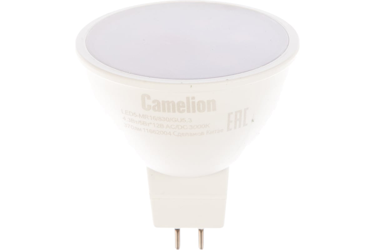 Светодиодная лампа Camelion LED5-MR16/830/GU5.3 5Вт 12В AC/DC 12025