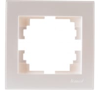 Горизонтальная рамка LEZARD RAIN б/ вст жемчужно-белый металлик 703-3030-146