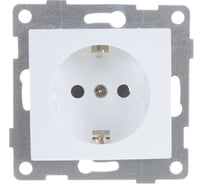 Розетка GUSI ELECTRIC Bravo 1-ой с/з с з/ш, СУ, 16А, 250В, белый С10Р4-001
