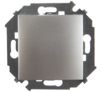 Одноклавишный проходной выключатель Simon 16А 250В, винтовой зажим, алюминий 1591201-033