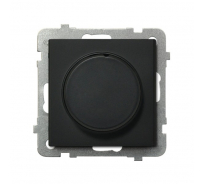 Поворотно-нажимной светорегулятор Ospel Sonata черный металлик LP-8RL2/m/33