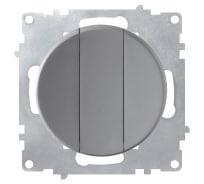 Тройной выключатель OneKeyElectro, цвет серый (уп.10 шт) 1E31901302