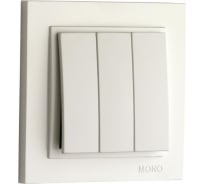 Трехклавишный выключатель MONO ELECTRIC DESPINA белый 102-190022-114