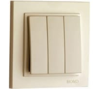 Трехклавишный выключатель MONO ELECTRIC DESPINA кремовый 102-170022-114