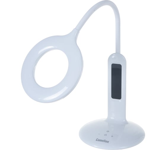 Настольный светильник Camelion KD-823 C01 белый LED 8Вт, 230В, 500Лм, сенсорный, термометр, регулировка яркости и цветовой температуры, с зеркалом 13523 5