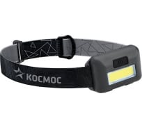 Светодиодный налобный фонарь КОСМОС KOC-H101-COB 3Вт СОВ. 3 режима работы, супер яркий, экономичный, мигающий 511073