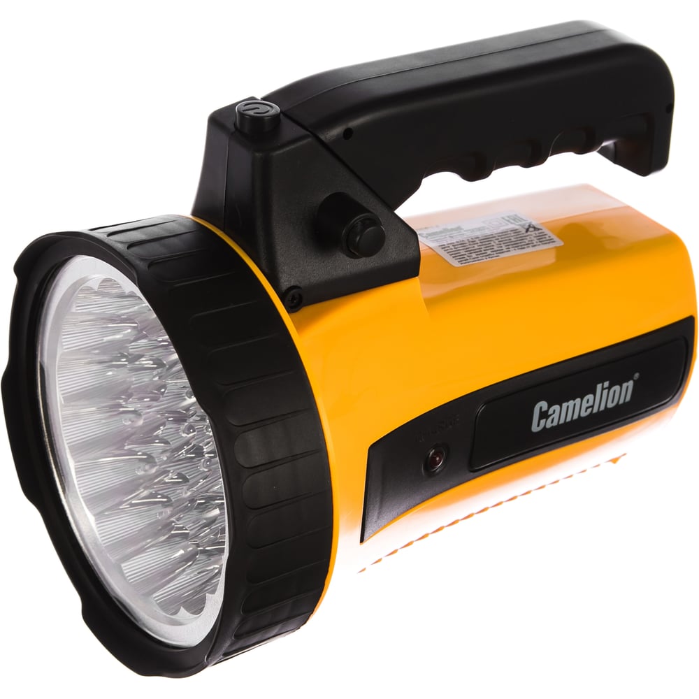 Фонарь 35led 29315 аккум 220в желт 6в 4а ч пласт короб camelion 10469