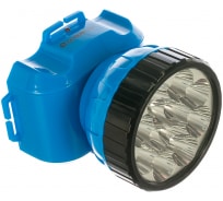 Налобный аккумуляторный фонарь, 220В, голубой, 12LED, 2 режима, пластик Ultraflash LED5361 12420