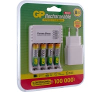 Перезаряжаемые аккумуляторы GP 100AAAHC AAA зарядное устройство с USB кабелем 100AAAHC/CPBA-2CR4